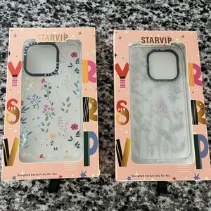 Floral and Leaf Phone Case Set - Multicolor